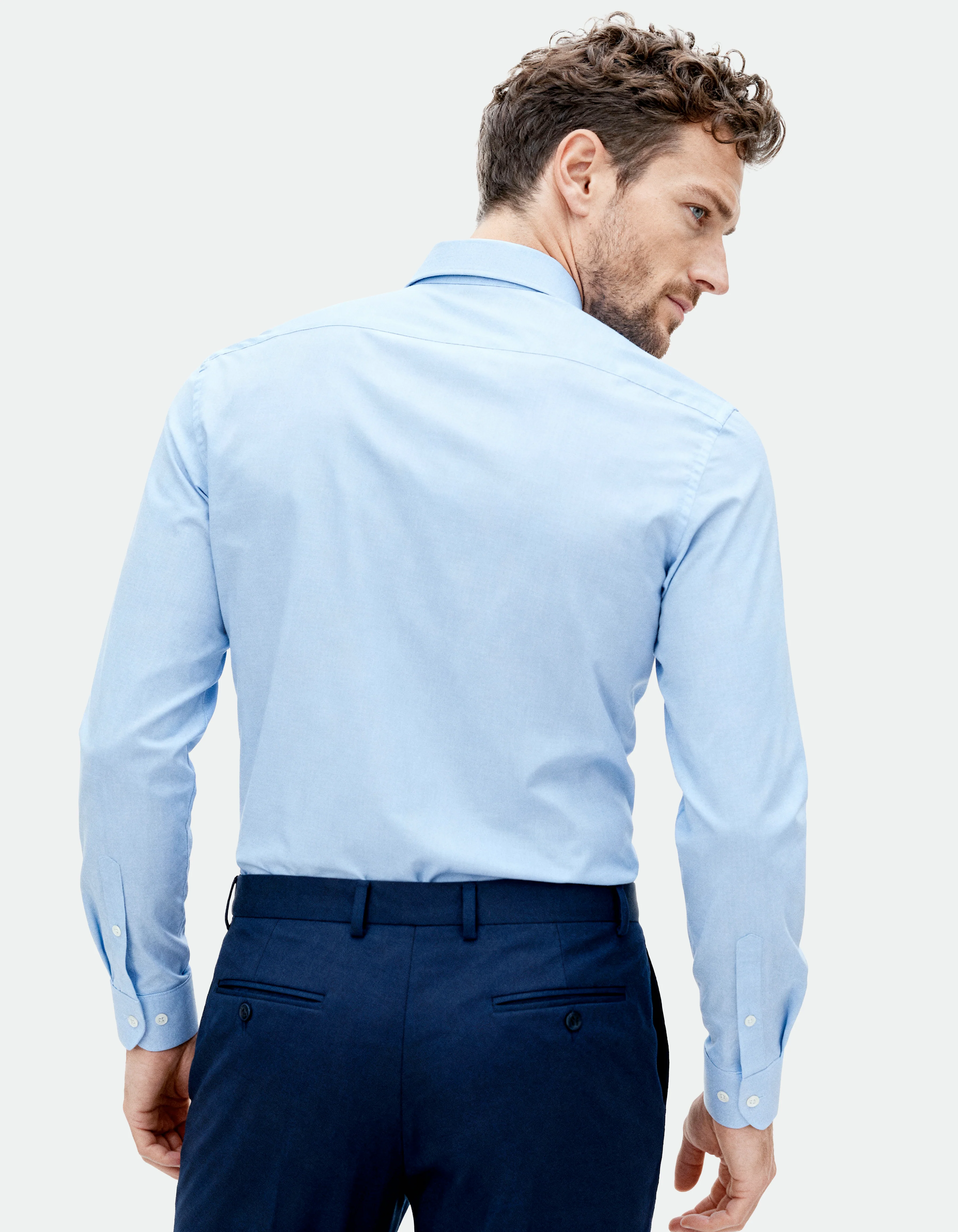 Camisa Antisudor Business Oxford Azul - Image 3