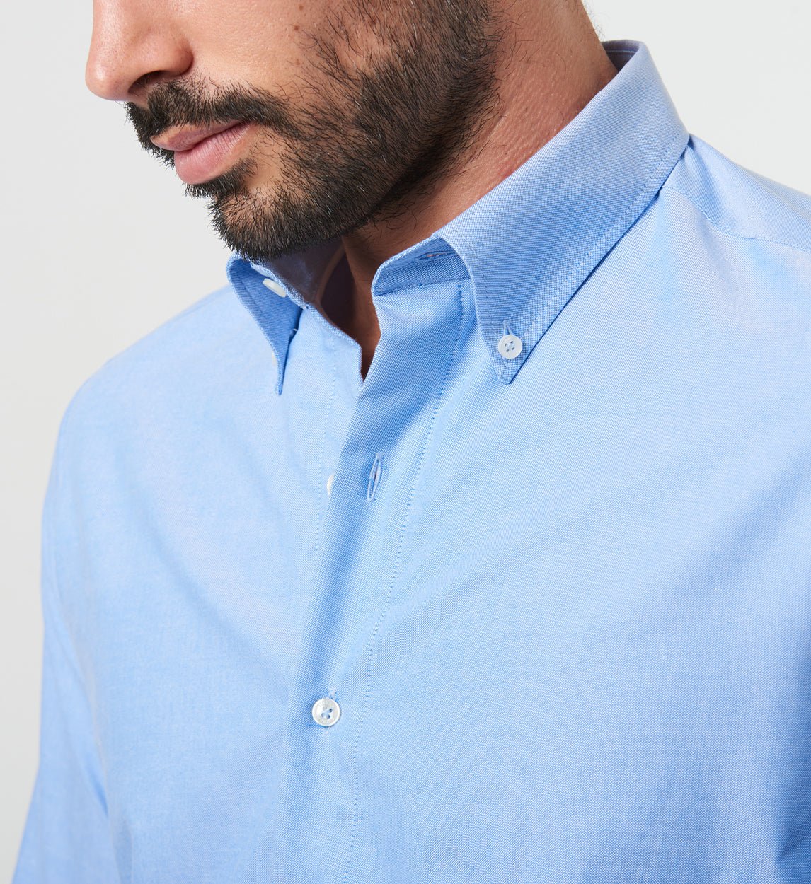 Camisa Antisudor Casual Oxford Azul - Image 3