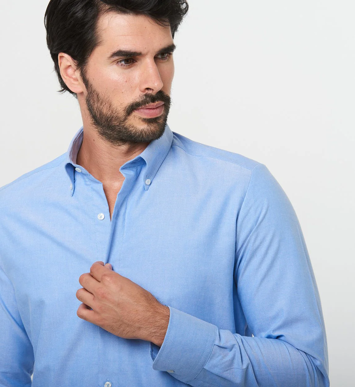 Camisa Antisudor Casual Oxford Azul - Image 7