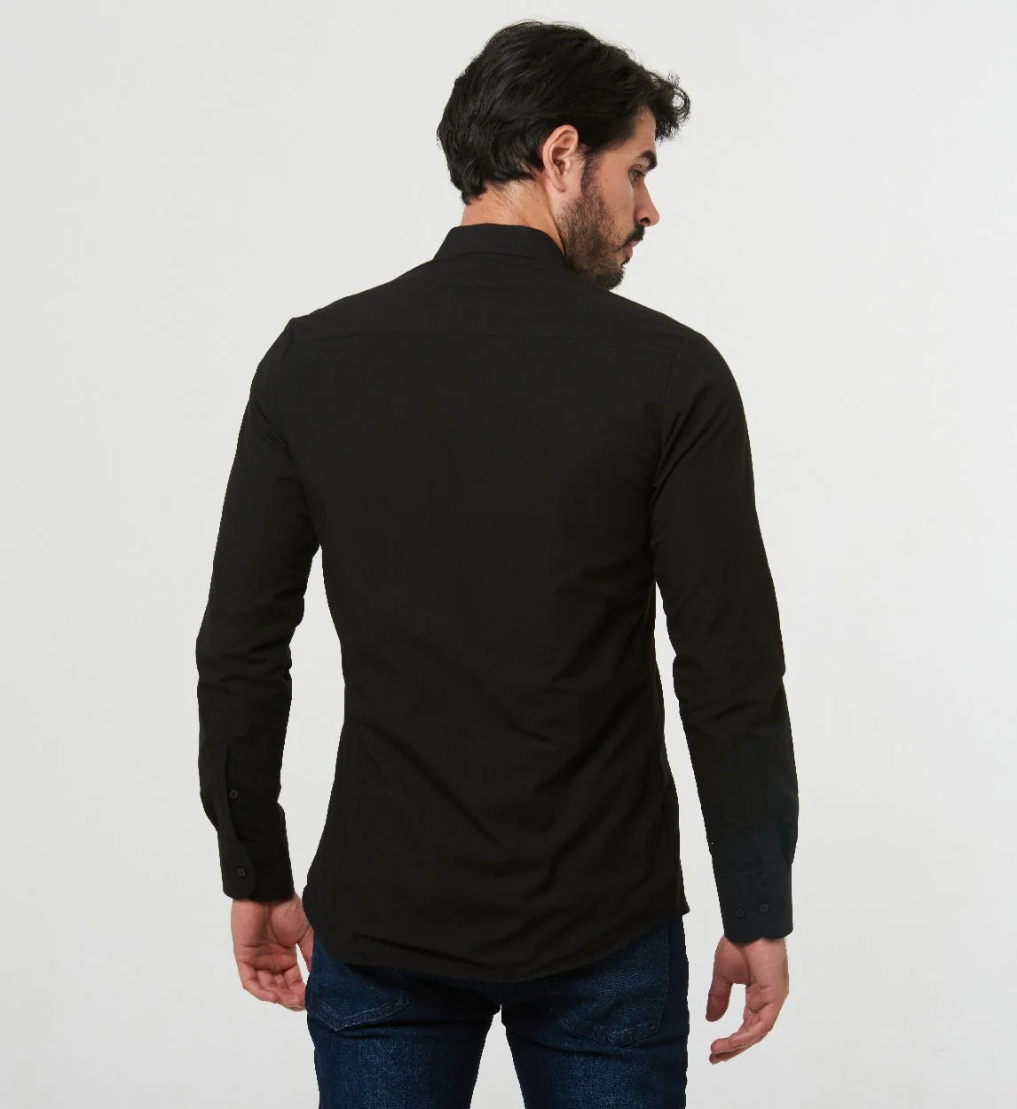Camisa Antisudor Casual Negra - Image 4
