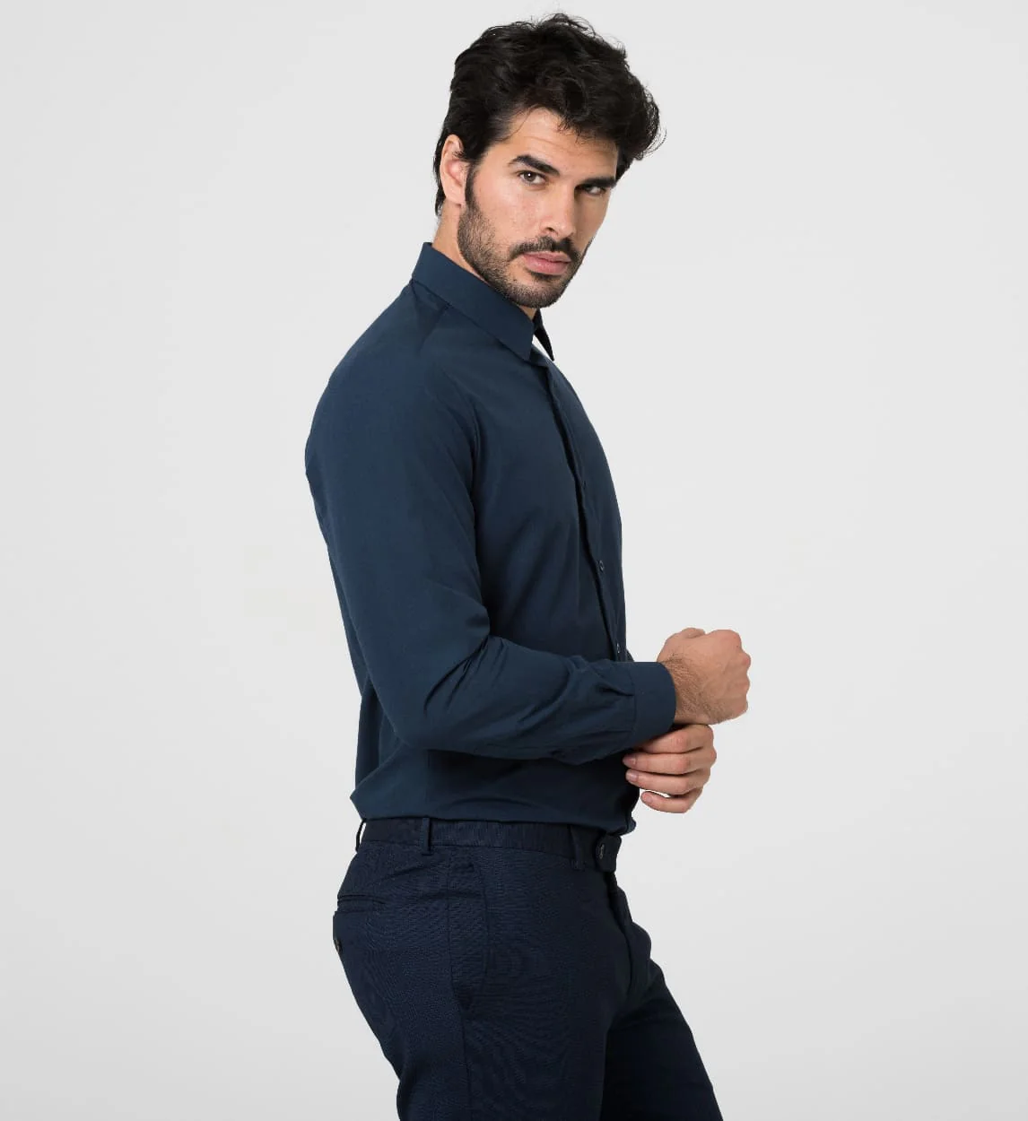 Camisa Antisudor Business Azul Marino - Image 3