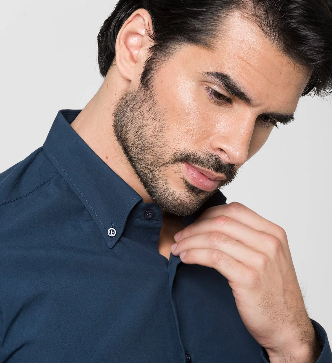 Camisa Antisudor Casual Azul Marino - Image 3